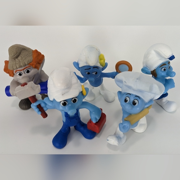 Smurfs McDonald's Happy Meal Toys Smurf Lot (5) - Picture 7 of 9